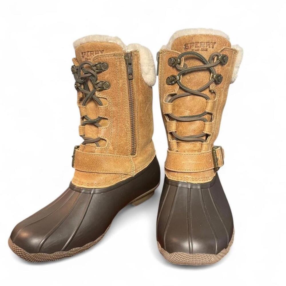 Women’s Sperry Thinsulate Winter Duck Boots Brown and Tan Size 7 M